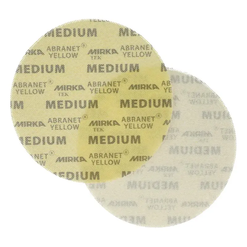 Mirka Abranet Yellow Grip Discs – 9 Inch, 20-Pack 1