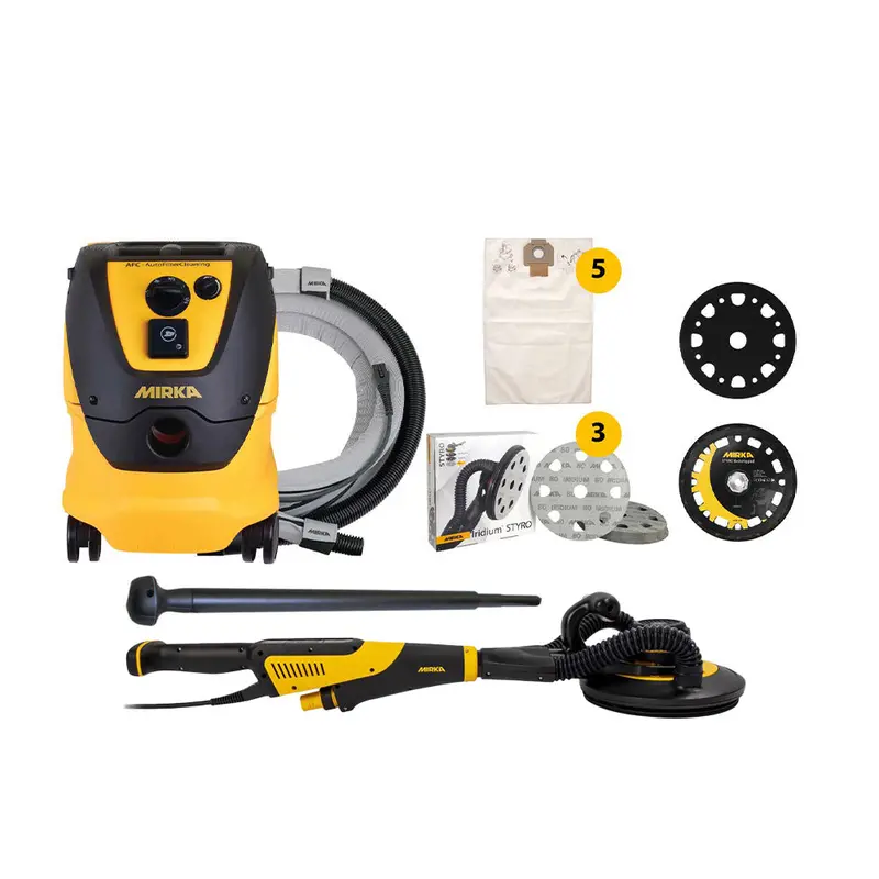 Mirka Leros S Styro Sanding System – Dust-Extraction Ready Kit 1