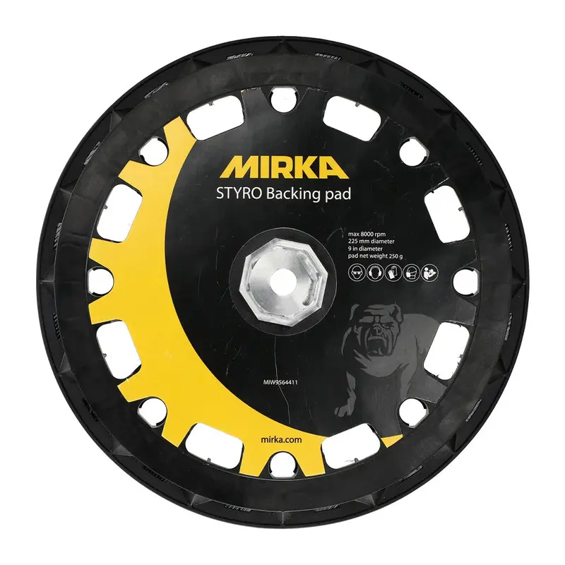 Mirka Styro 9" Rigid Backing Pad For Consistent Pressure 1