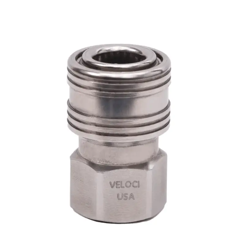 Mtm Hydro Prima Stainless Steel Quick-Connect Coupler With 1/4" Female Pipe Thread 1