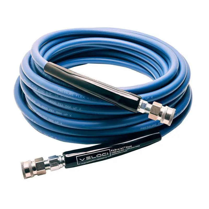 Mtm Hydro Smooth Pressure Washer Hose – 3/8" X 25', 4000 Psi, Blue With Stainless Steel Quick-Connect Fittings 1