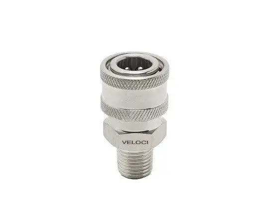 Mtm Hydro Veloci Stainless Steel 1/4" Mpt Coupler 1