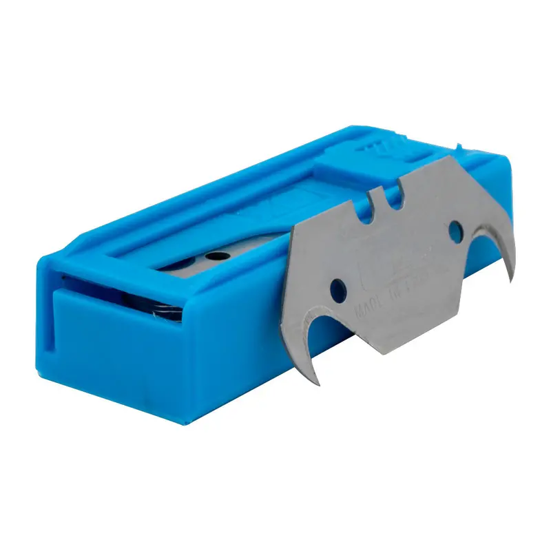Ox Pro Heavy-Duty Hooked Utility Knife Blades With Dispenser (10-Count) 1