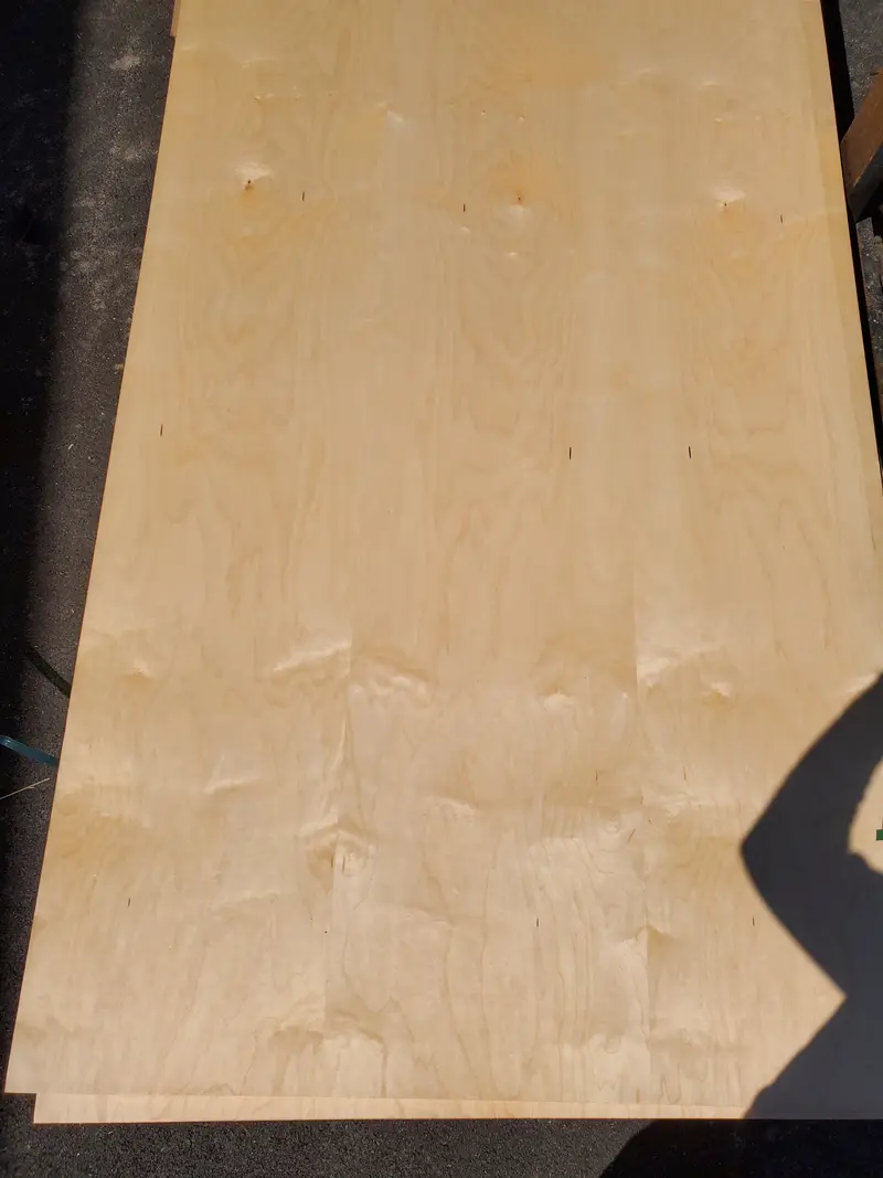 Pre-Finished Maple Veneer Plywood: 3/4" Thick × 48-1/2" × 96-1/2", Dual-Side Finish, 5-Ply Core + 2 Veneer Layers 1