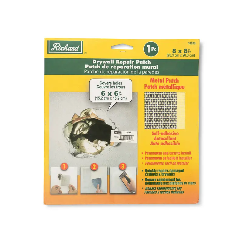 Richard Drywall Repair Patch – 8-Inch Square Self-Adhesive Mesh 1