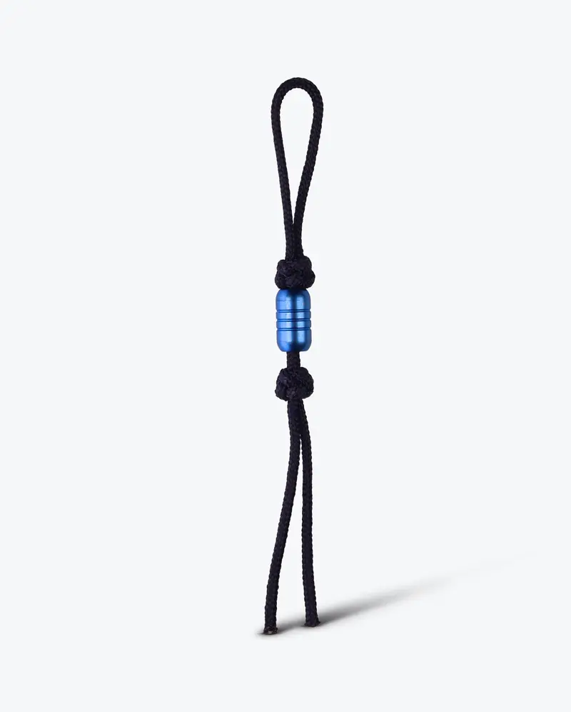Sapphire Blue Pvd Stainless Steel Bead Lanyard 1