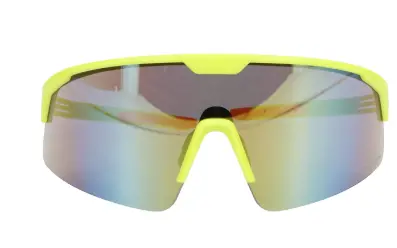 Site Boss Hi-Vis Green Half-Frame Safety Glasses – Silver Mirror Plus Pro Lens, Anti-Scratch Coating (Model 250-41-0004) 1