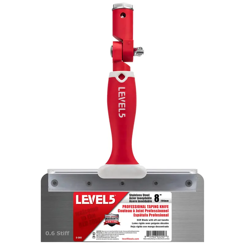 Stainless Steel Offset T-Knife With Universal Adaptor – Level 5 Drywall Tool 1
