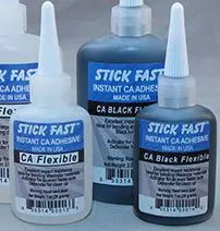Stick Fast Flexible Ca Adhesive – Clear And Black Formulas 1