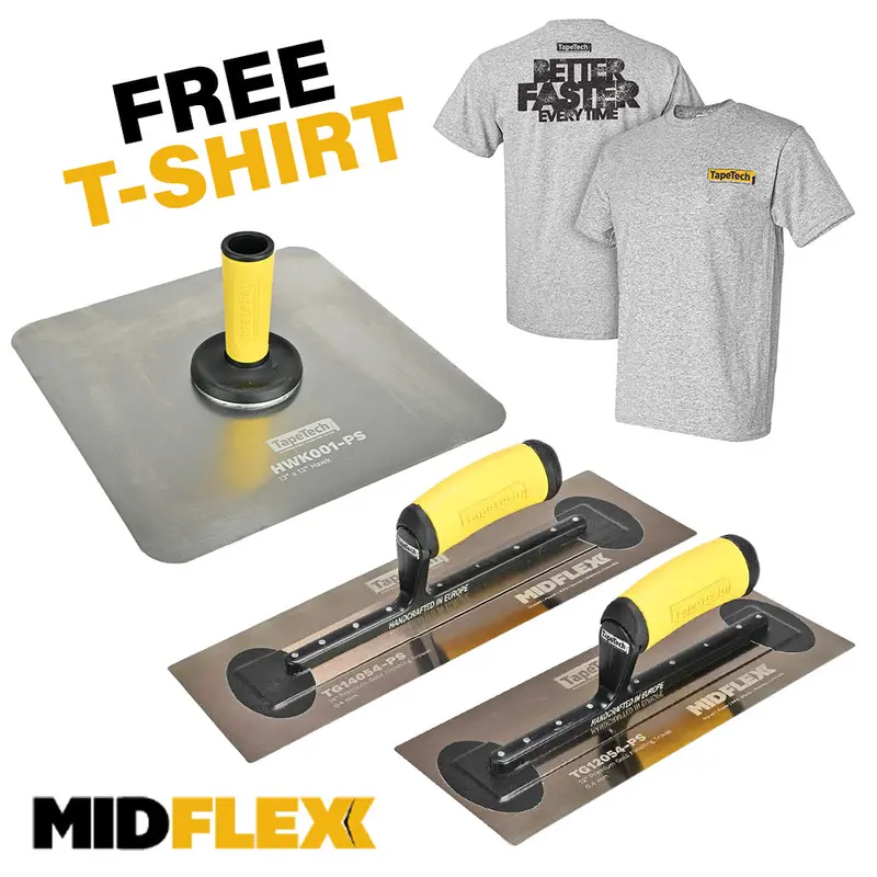 Tapetech Midflex Hawk & Trowel Set (0.4Mm Flexibility) 1