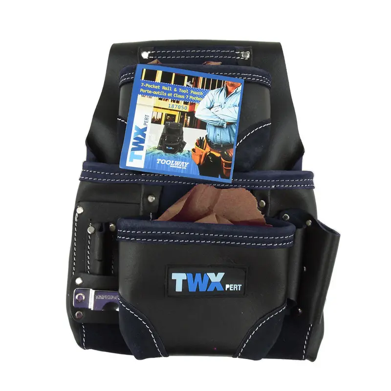 Twxpert 7-Pocket Nail And Tool Pouch With Reinforced Seams And Tool Loops 1