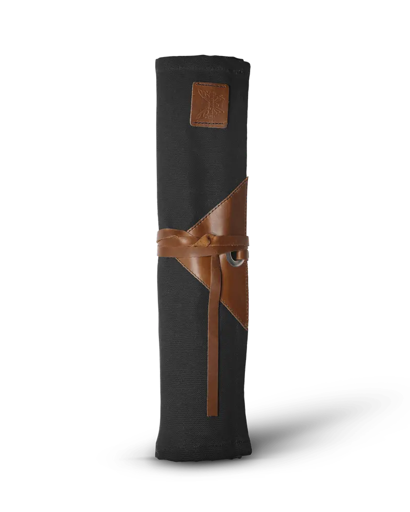 Waxed Canvas Knife Roll For Kitchen Cutlery Storage 1