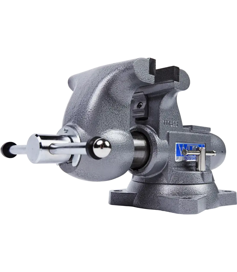 Wilton 6.5-Inch Tradesman Bench Vise – Durable Cast-Iron Frame With Pipe Jaw 1