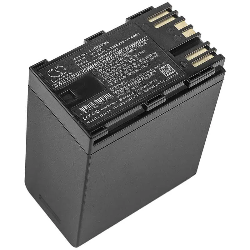 14.4V Li-Ion Canon Bp-A60 Camera Battery – 5200Mah, 74.88Wh, Fits Eos C200 & Ca-Cp200L 1