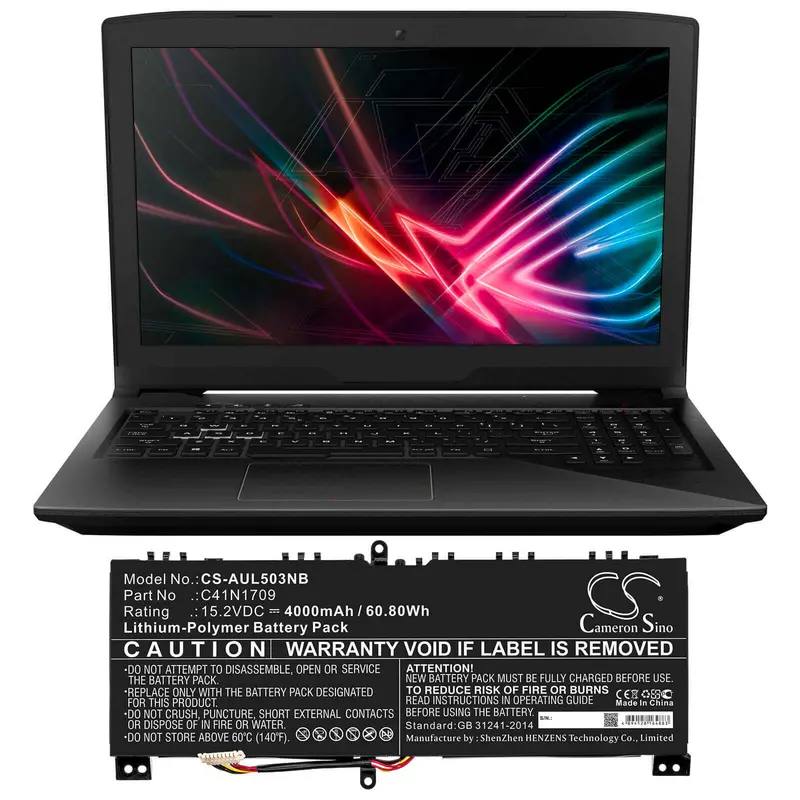 15.2V 4000Mah Laptop Battery For Asus Rog Strix Gl503Vs Gaming Laptops 1