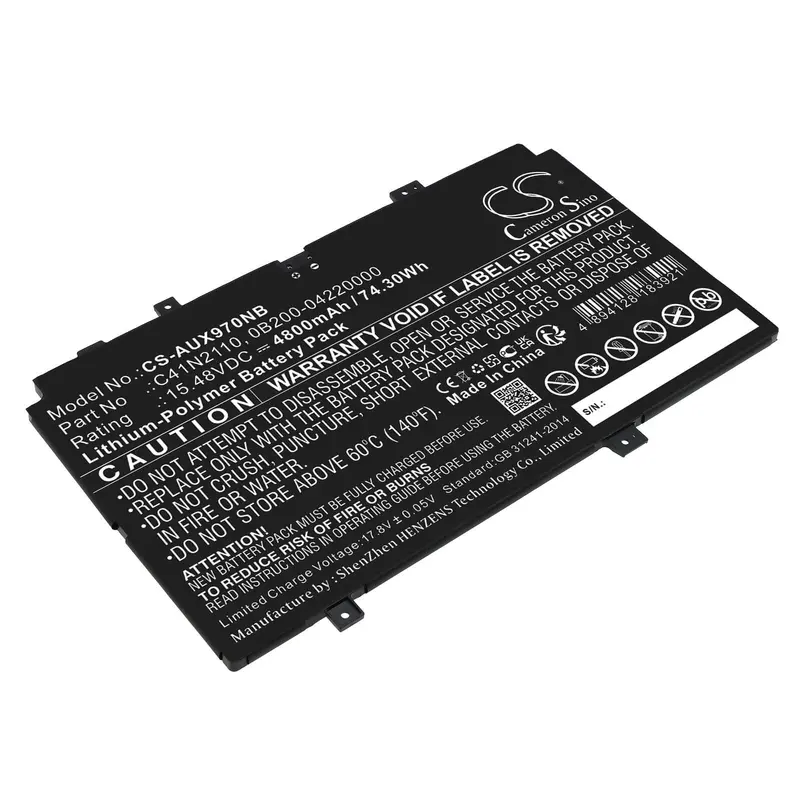 15.48V 4800Mah Li-Polymer Battery For Asus Zenbook 17 Fold Oled (Ux9702Aa) 1