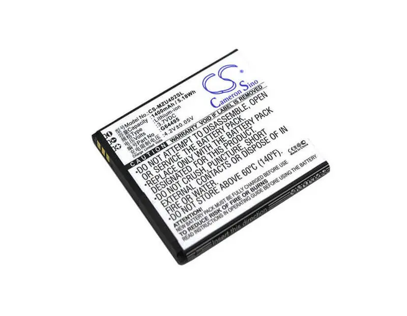 3.7V 1400Mah Li-Ion Smartphone Replacement Battery For Navon, Mizu D402/M402, And G64495 Devices 1