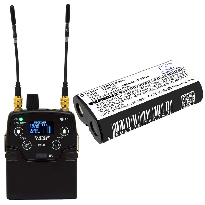 3.7V Li-Ion 1500Mah Headset Battery For Wisycom Mpr-Lbp, Mpr30-Eng, And Mpr30-Iem (5.55Wh) 1