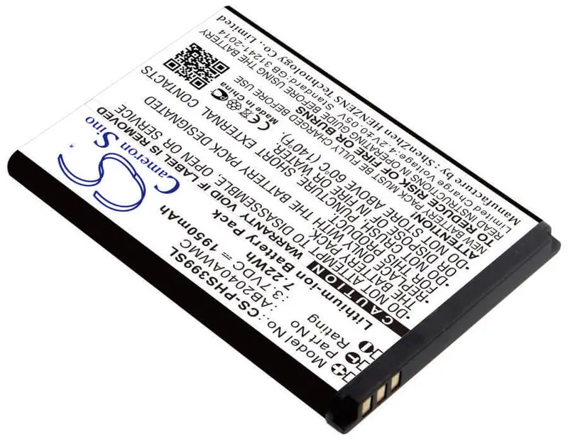 3.7V Li-Ion 1950Mah Smartphone Battery For Philips Ab2040Awmc And Xenium S399 (7.22Wh) 1