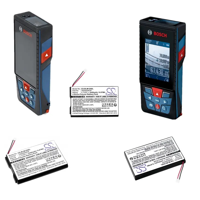 3.7V Li-Polymer Bosch Glm120C & Glm150-27C Distance Meter Battery – 2450Mah, 9.07Wh 1