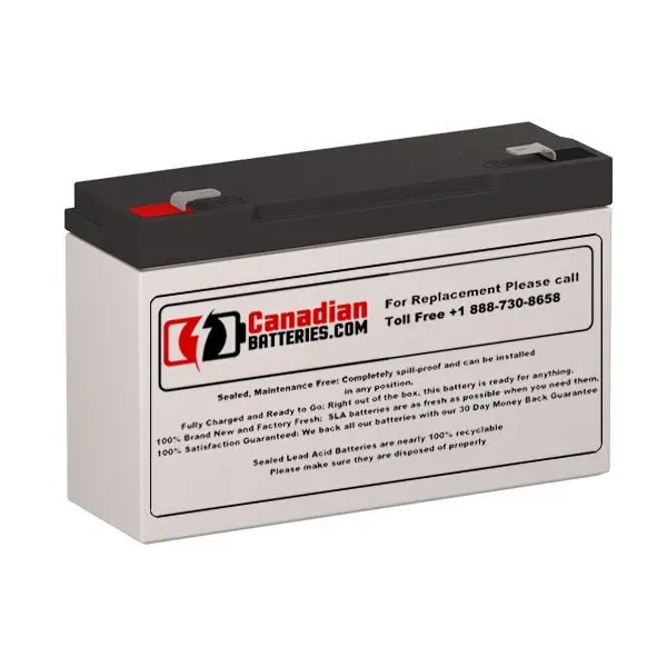 6V 12Ah Replacement Battery For Msb Ms6-12 Security System — F2 Terminals 1