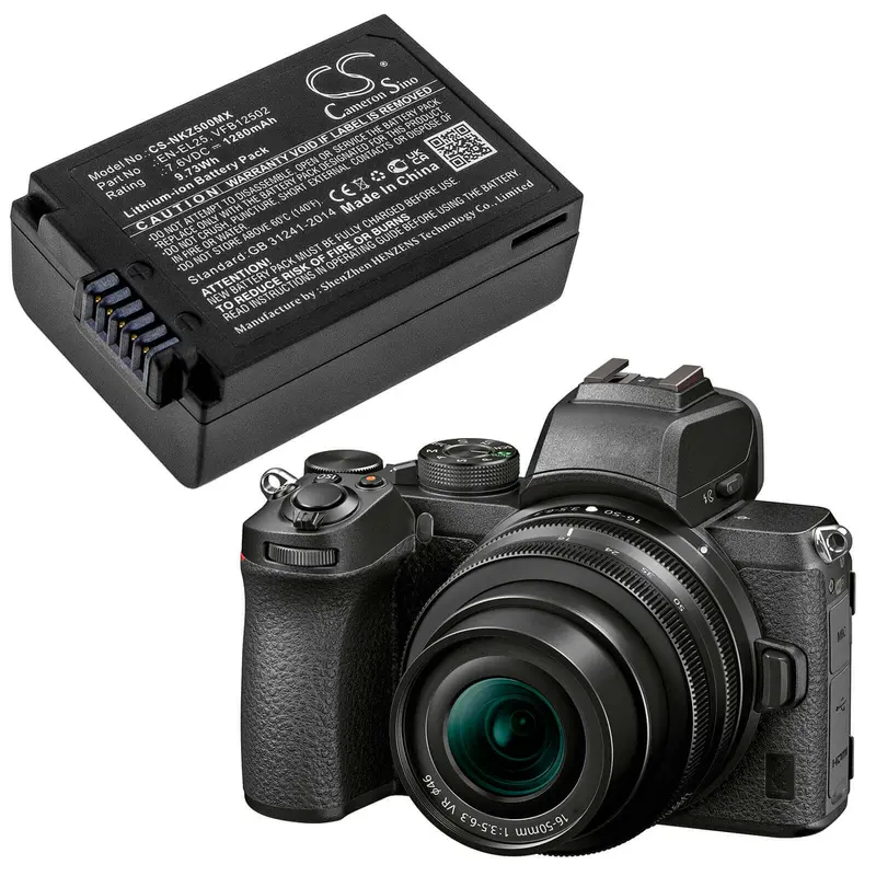 7.6V Li-Ion Nikon En-El25 Battery – 1280Mah, 9.728Wh, Compatible With Z Fc & Z30 Mirrorless Cameras 1