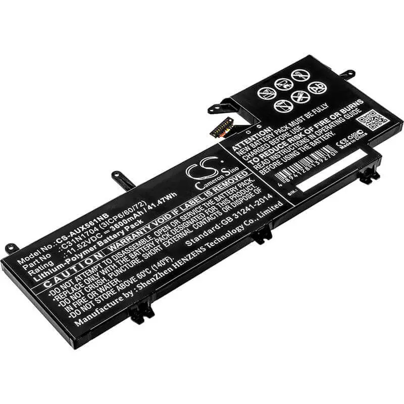 Asus Q535Ud Laptop Battery – 11.52V Li-Ion, 3600Mah, 41.47Wh 1