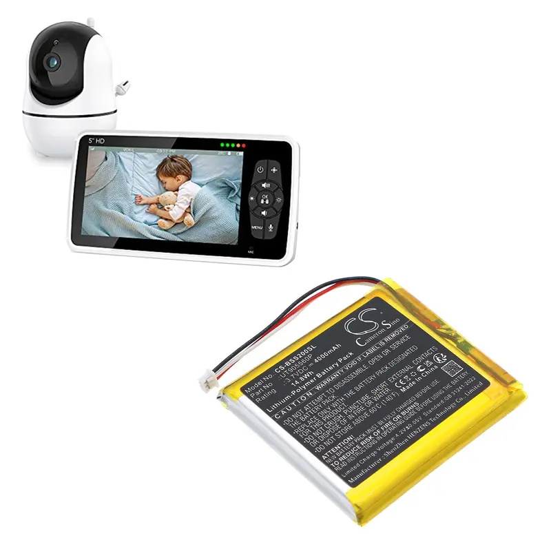 Babysense Baby Monitor Battery – 3.7V Li-Polymer, 4000Mah, 14.8Wh, Compatible With Ut905560P, Bbm01 & Bbm03 1