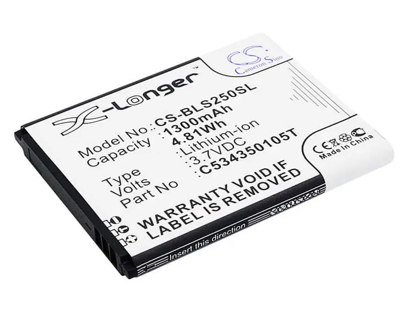 Blu Smartphone Battery – 3.7V 1300Mah Li-Ion (4.81Wh) For C534350105T, Hero Jr, S250 1