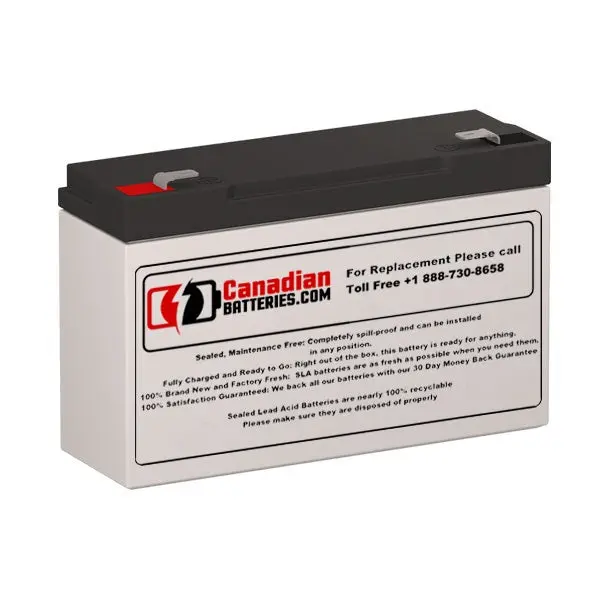 Cs6-10 Replacement Battery – 6V Sealed Lead-Acid, 10Ah, F2 Terminal Configuration 1
