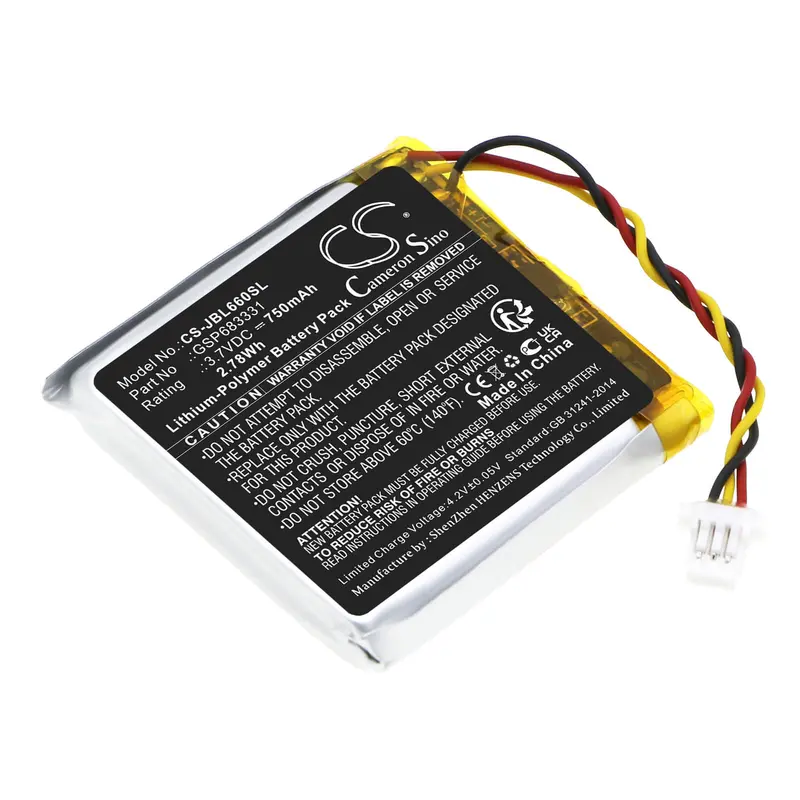 Jbl Gsp683331 Headset Power Cell – 3.7V, 750Mah Li-Polymer For Live 660 & Live 660Nc, 2.78Wh 1