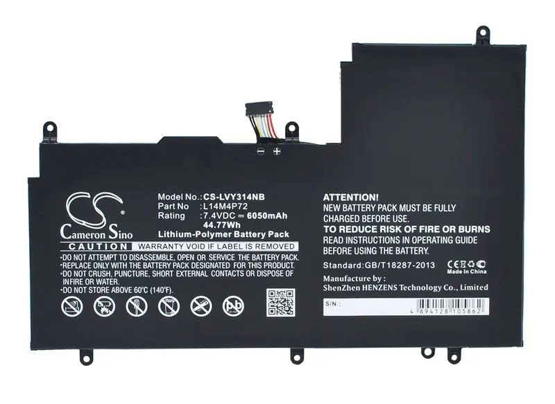 Lenovo Yoga 3 14 Notebook Battery – 7.4V 6050Mah Black Li-Ion (44.77Wh) Original-Style Pack 1
