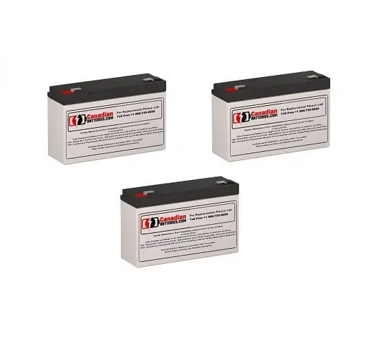 Mge Pulsar Es10 Ups Battery Pack – Three 6V 12Ah Sealed Lead-Acid Units (72Wh Total) 1