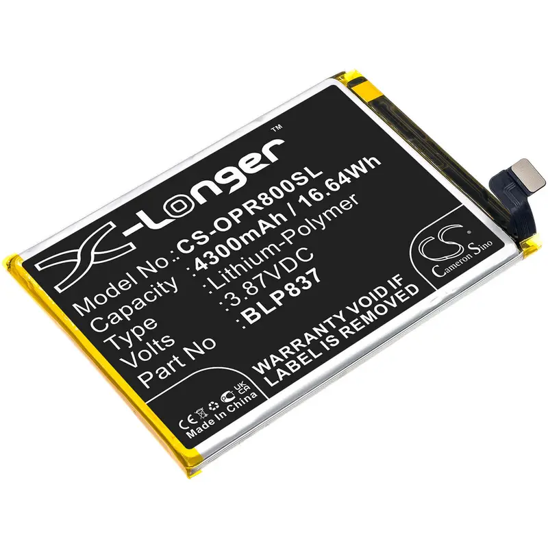 Oppo & Realme 8 Pro Smartphone Battery – 3.87V Li-Polymer, 4300Mah (16.64Wh), Model Bl-P837 1