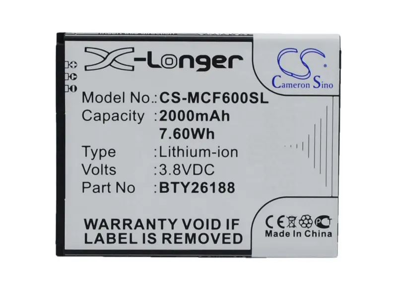 Posh & Mobistel Smartphone Battery – 3.8V Li-Ion, 2000Mah, 7.6Wh (B01-E500, Cynus F6) 1