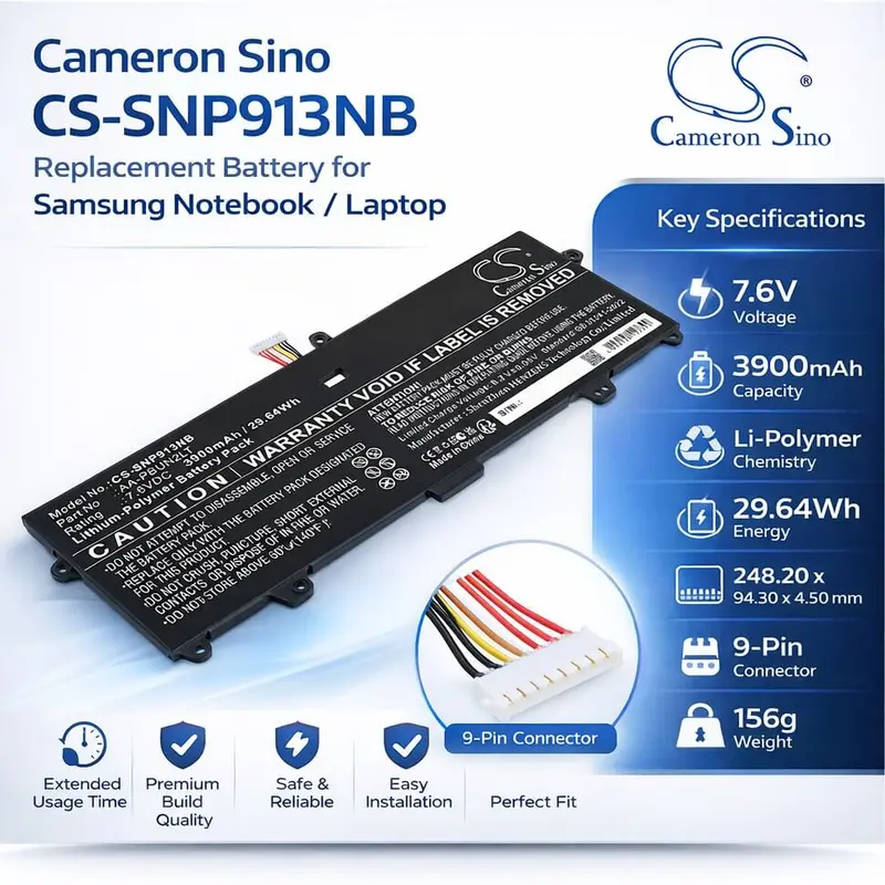 Samsung Notebook 9 Battery – 7.6V 3900Mah Li-Polymer (Aa-Pbun2Lt, Np900X3L, 29.64Wh) 1