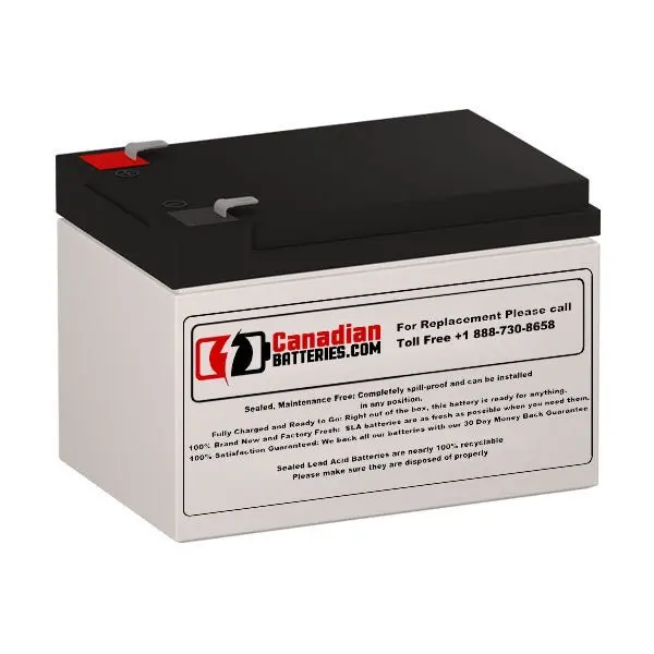 Siga S12-12 Replacement Battery – 12V Sealed Lead-Acid, 12Ah, F2 Terminal Type 1