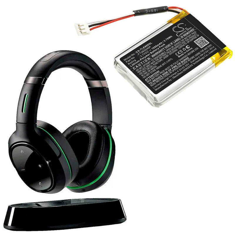 Turtle Beach Elite 800/800P Headset Battery – 3.7V, 1000Mah Li-Polymer (3.7Wh), Ft083040P Compatible 1
