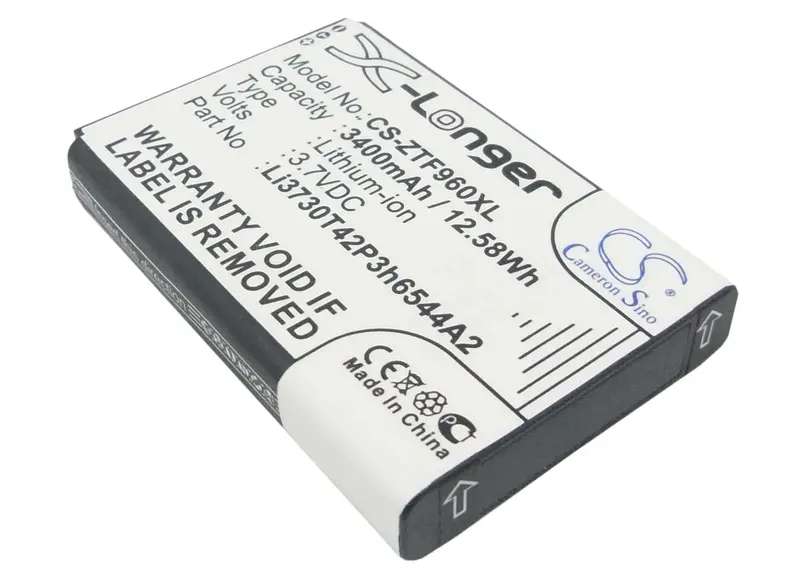 Zte Hotspot Battery For Net10/T-Mobile – 3.7V Li-Ion, 3400Mah, 12.58Wh (Li3730T42P3H6544A2, Srq-Z289L) 1